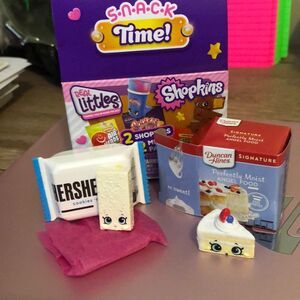 Real littles shopkins snack time minis